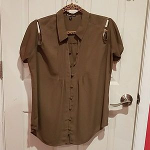 Express cold shoulder blouse